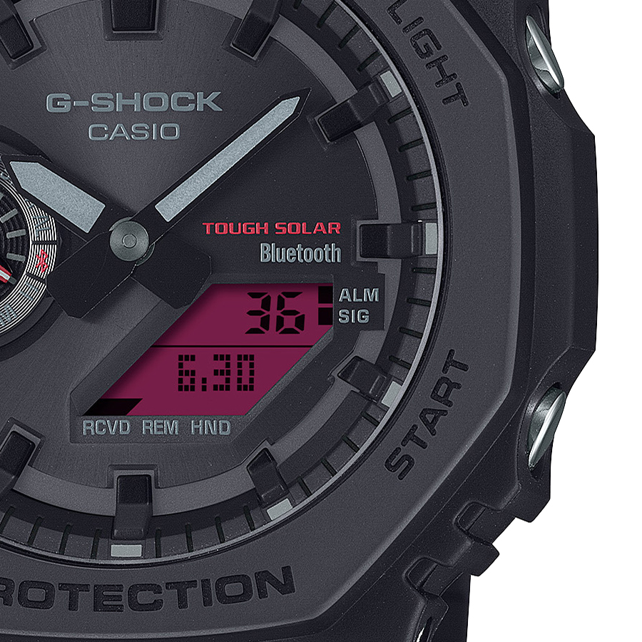 G-SHOCK ブラック&ボールドレッド GA-B2100BBR-1AJF メンズ