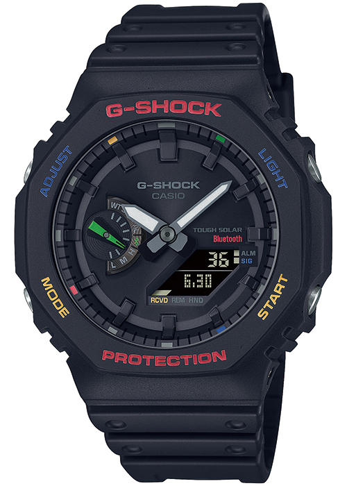 極美品 G-SHOCK GA-B2100-1A1JF ソーラーBluetooth G-SHOCK MULTICOLOR ACCENTS マルチカラーアクセント GA-B2100FC