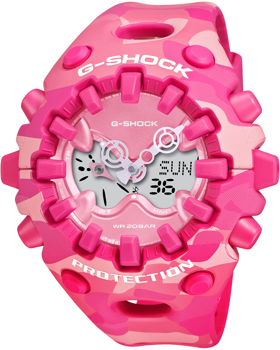 G-SHOCK ボールドカモシリーズ カラーカモフラージュ ピンク GA-V01CMG