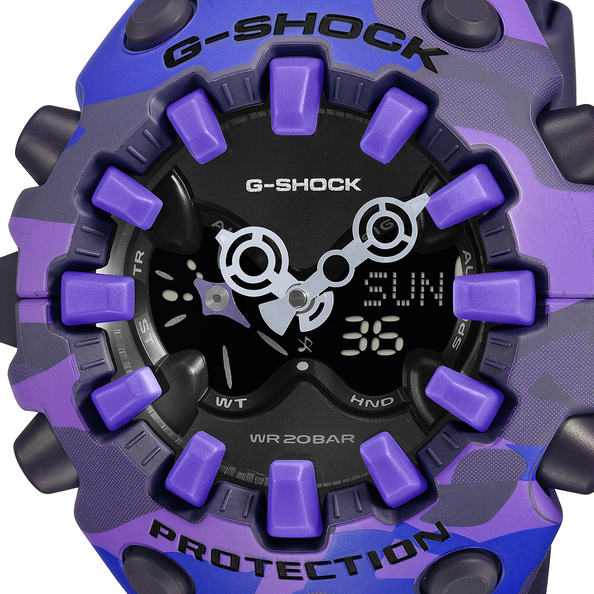 G-SHOCK ボールドカモシリーズ カラーカモフラージュ パープル GA