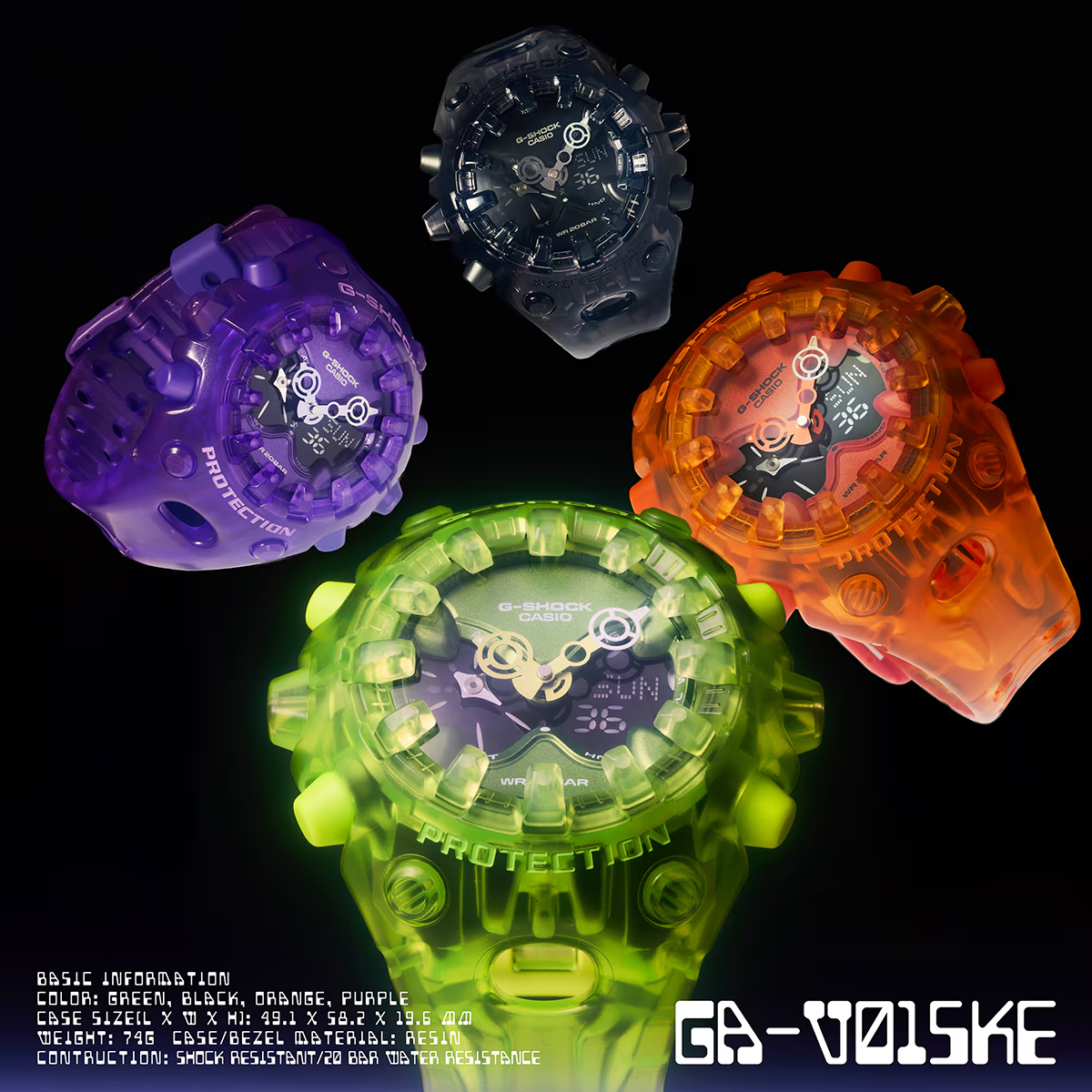 G-SHOCK GA-V01 TRANSPARENT PACK スケルトン グレー GA-V01SKE-8AJF G-SHOCK GA-V01 TRANSPARENT PACK スケルトン グレー GA-V01SKE-8AJF
