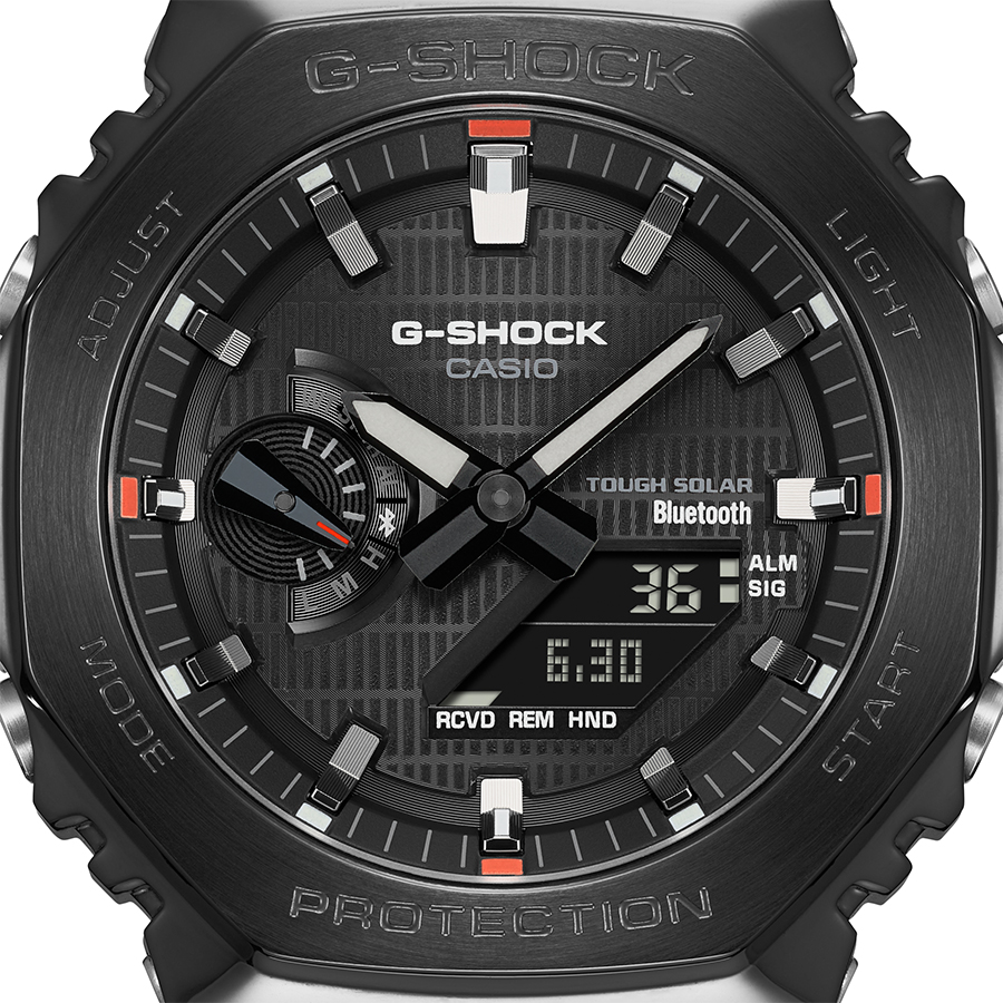 5月30日発売/予約 G-SHOCK メタルカバード 2100 GBM-2100B-7AJF メンズ 腕時計 ソーラー Bluetooth オクタゴン アナデジ 樹脂バンド 国内正規品 カシオ 八角形 | G-SHOCK | 02