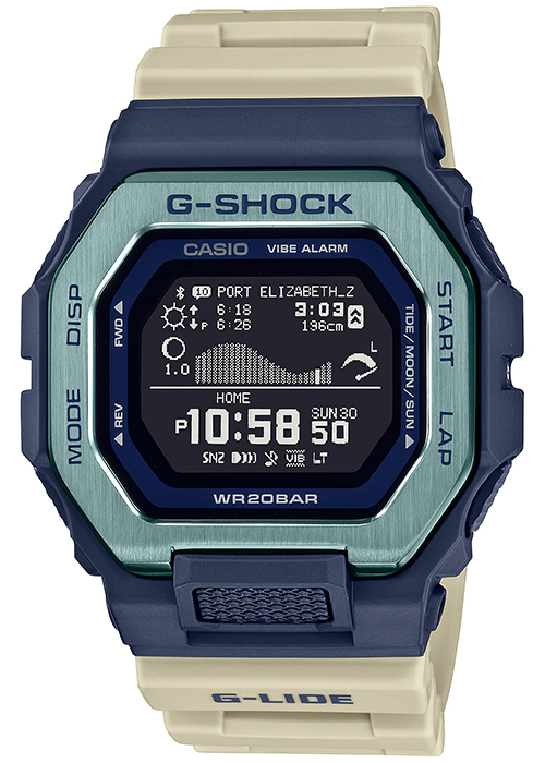 G-SHOCK G-LIDE タイムトラベル サーフィン GBX-100TT-2JF メンズ 腕時計 電池式 Bluetooth デジタル スクエア  国内正規品 カシオ