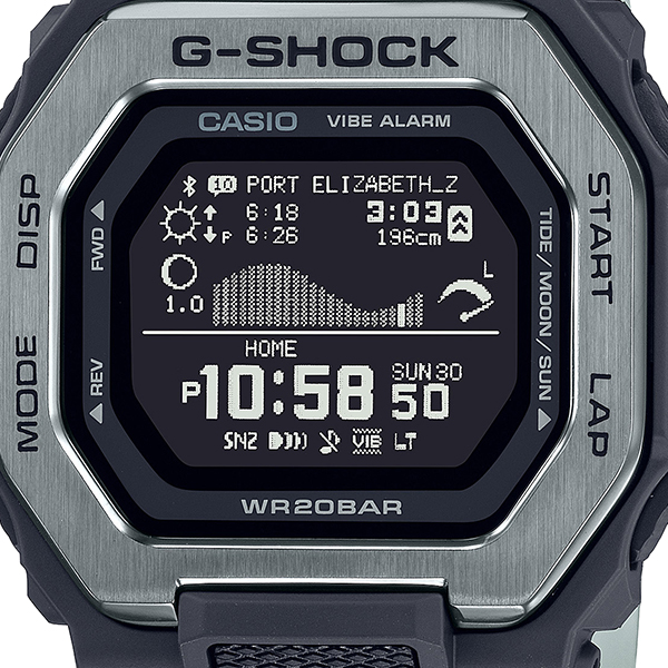 G-SHOCK G-LIDE タイムトラベル サーフィン GBX-100TT-8JF メンズ 腕時計 電池式 Bluetooth デジタル スクエア  国内正規品 カシオ