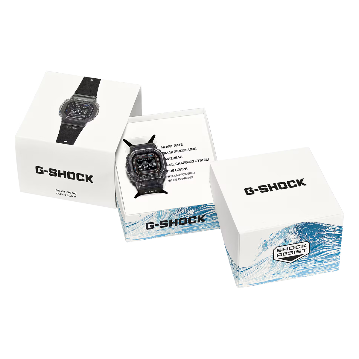 G-SHOCK 5月15日発売 G-LIDE 心拍計測 歩数計測 GBX-H5600-1JR メンズ