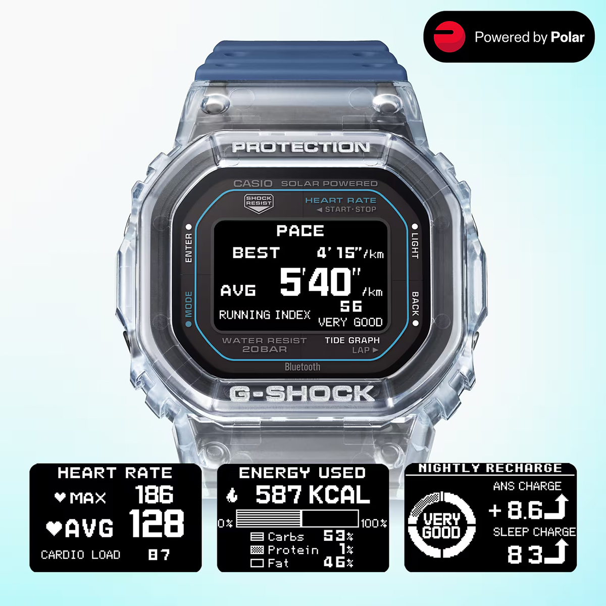 G-SHOCK G-LIDE 心拍計測 歩数計測 GBX-H5600-1JR メンズ 腕時計