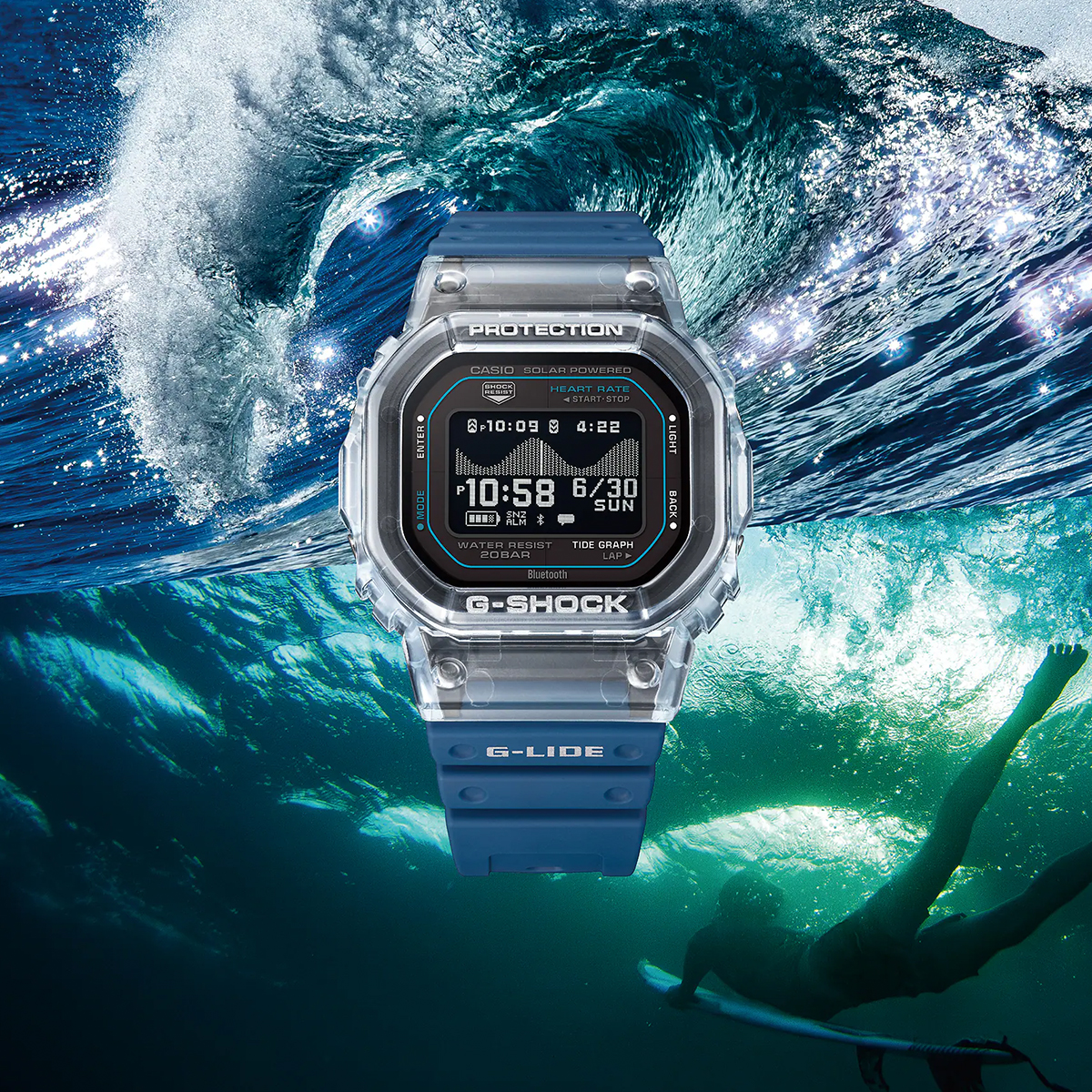 G-SHOCK 5月15日発売 G-LIDE 心拍計測 歩数計測 GBX-H5600-2JR メンズ