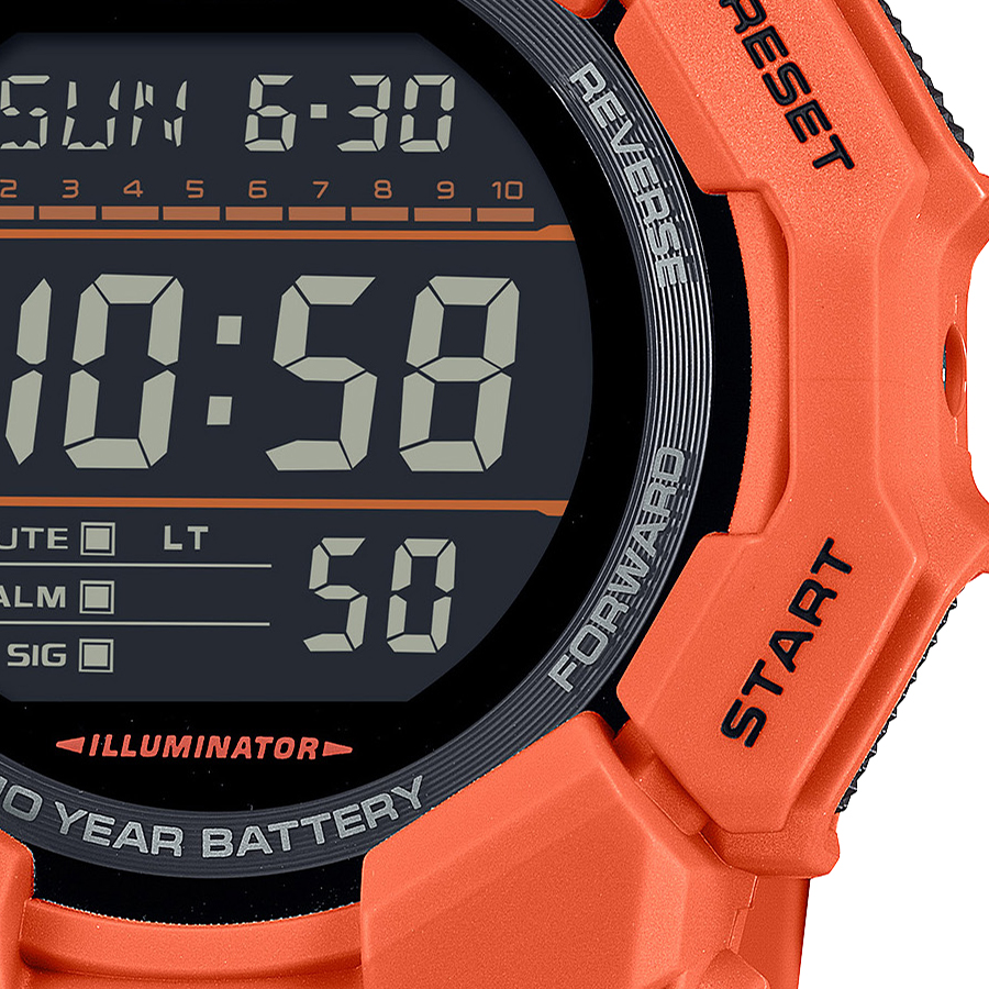 G-SHOCK GD-010シリーズ 10年バッテリー GD-010-4JF メンズ 腕時計 電池式 デジタル ラウンド オレンジ 反転液晶 国内正規品 カシオ | G-SHOCK | 04