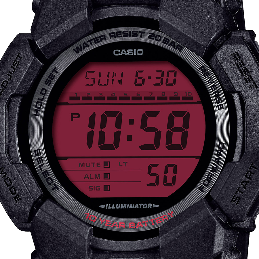 5月16日発売 G-SHOCK ブラック&ボールドレッド 10年バッテリー ビッグケース GD-010BBR-1JF メンズ 腕時計 電池式 デジタル カラー液晶 国内正規品 カシオ | G-SHOCK | 02