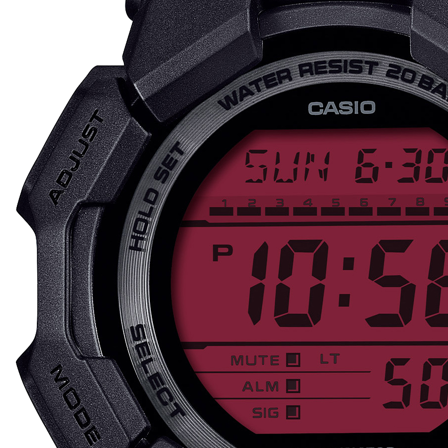 5月16日発売 G-SHOCK ブラック&ボールドレッド 10年バッテリー ビッグケース GD-010BBR-1JF メンズ 腕時計 電池式 デジタル カラー液晶 国内正規品 カシオ | G-SHOCK | 03