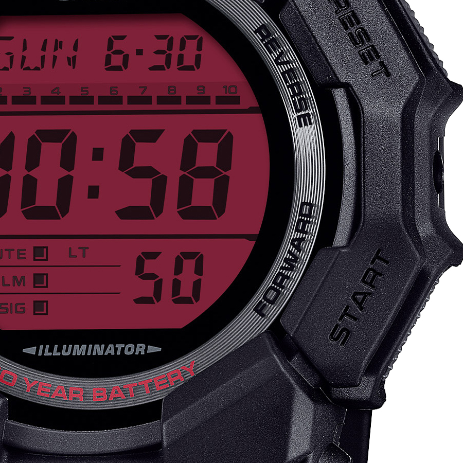 5月16日発売 G-SHOCK ブラック&ボールドレッド 10年バッテリー ビッグケース GD-010BBR-1JF メンズ 腕時計 電池式 デジタル カラー液晶 国内正規品 カシオ | G-SHOCK | 04