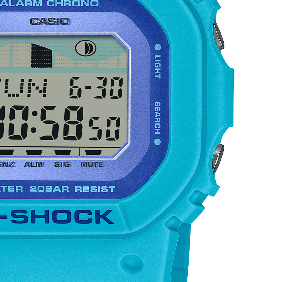 CASIO G-SHOCK G-LIDE 青 CASIO G-SHOCK G-LIDE Gleaming Wave GBX-100S-2JF Water