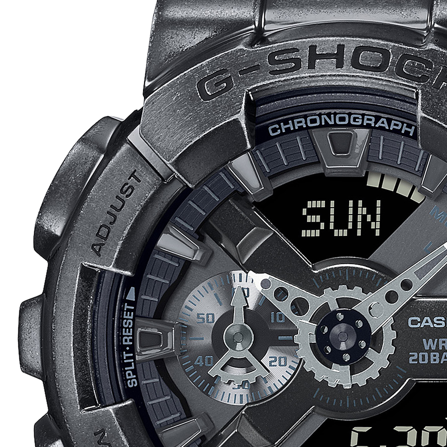 G-SHOCK スチームパンク GM-110VB-1AJR メンズ 腕時計 電池式 アナデジ ビッグケース ブラック 反転液晶 国内正規品 カシオ｜theclockhouse｜04