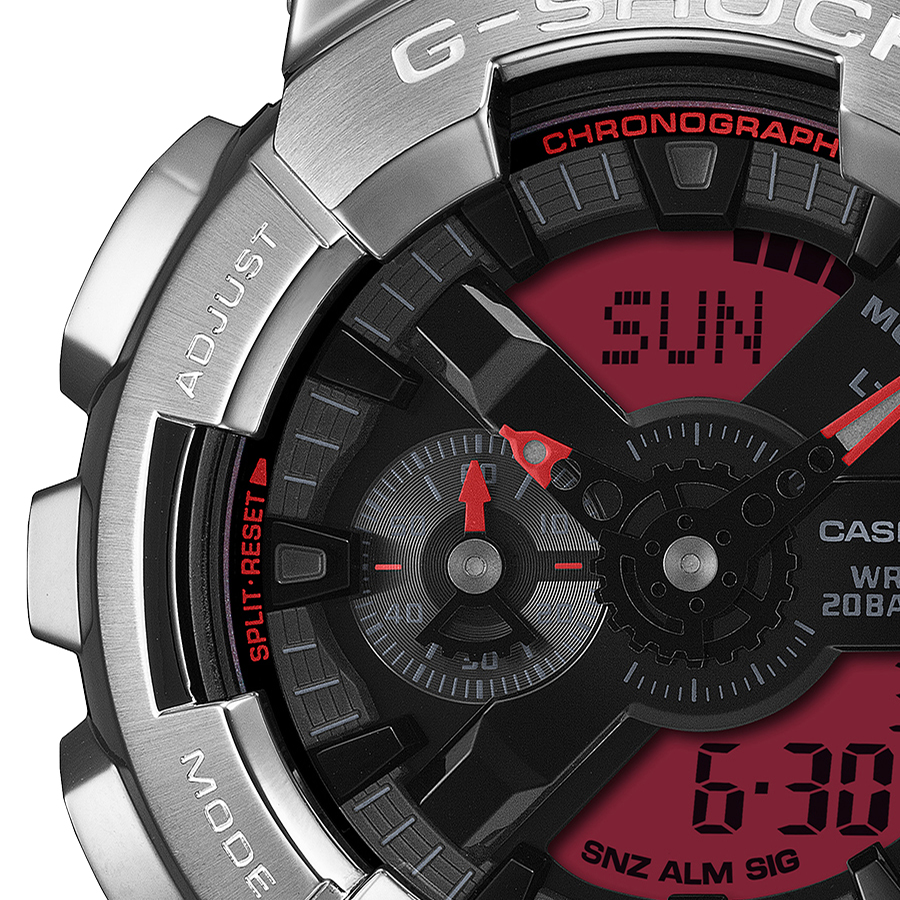 G-SHOCK メタルカバード ファインメタリック シルバー GM-110YRA-8AJF メンズ 腕時計 電池式 ビッグケース カラー液晶 国内正規品 カシオの画像