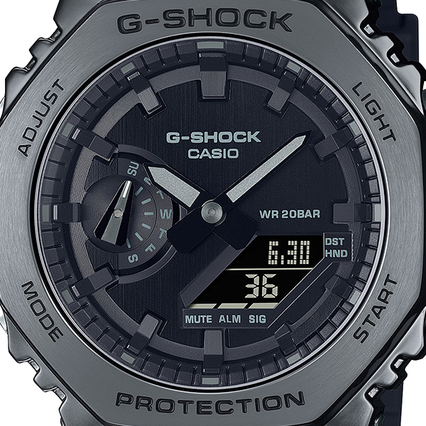 G-SHOCK メタルカバード ブラックアウト GM-2100BB-1AJF メンズ 腕時計 電池式 アナデジ オクタゴン 反転液晶 国内正規品 カシオ