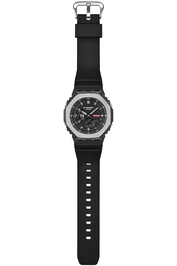 G-SHOCK メタルカバード チェッカリングパターン GM-2100BM-1AJF メンズ 腕時計 電池式 アナデジ オクタゴン 反転液晶 国内正規品 カシオの画像