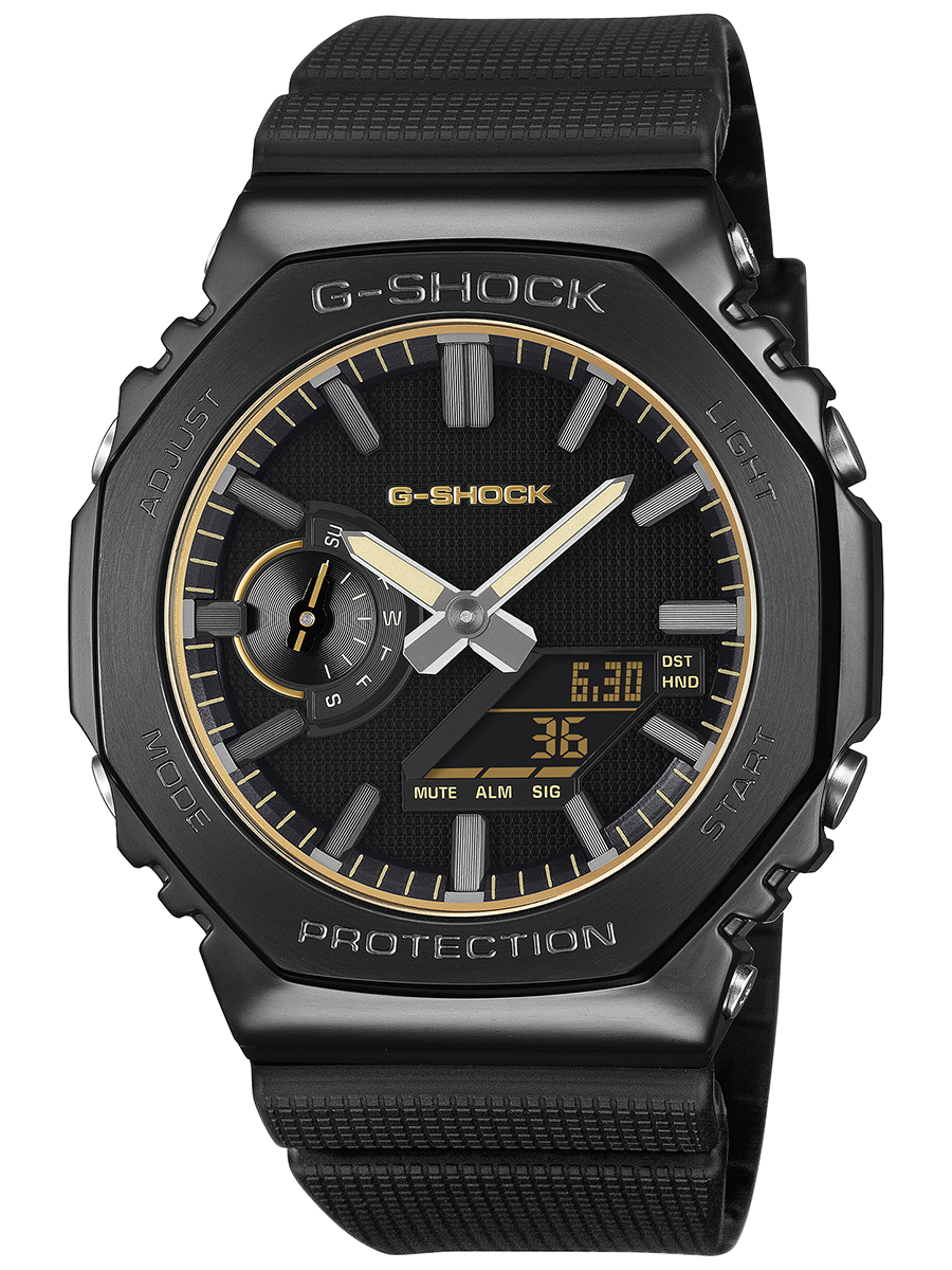 6月19日発売/予約 G-SHOCK メタルカバード リュクスブラック GM-2100LXB-1A9JF メンズ 腕時計 電池式 アナデジ 樹脂バンド 反転液晶 国内正規品 カシオの画像