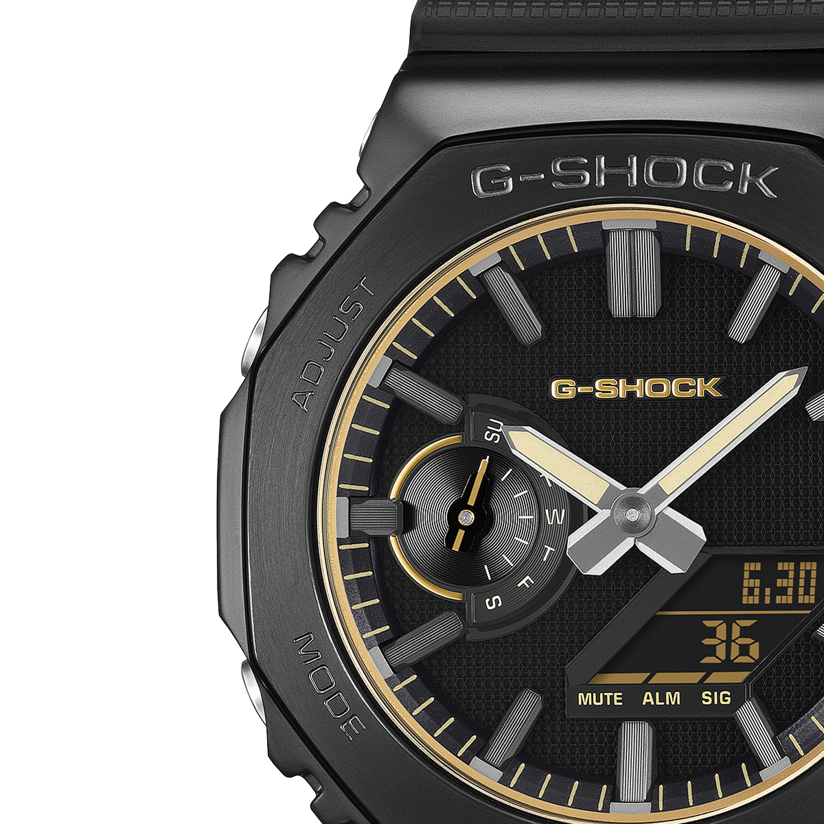 6月19日発売/予約 G-SHOCK メタルカバード リュクスブラック GM-2100LXB-1A9JF メンズ 腕時計 電池式 アナデジ 樹脂バンド 反転液晶 国内正規品 カシオの画像