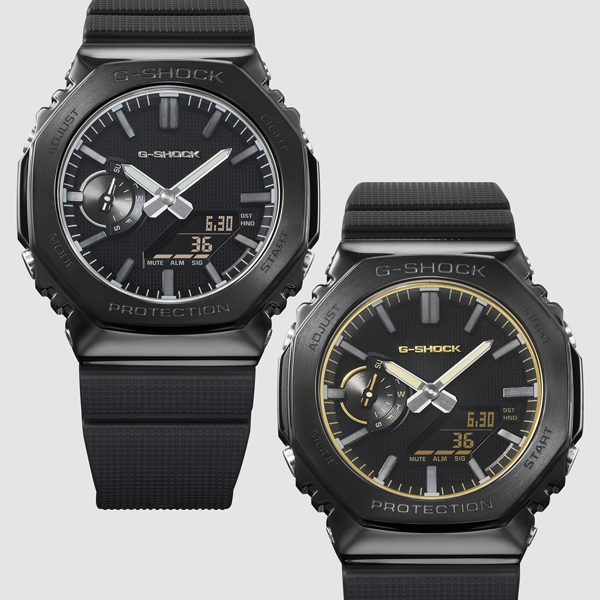 6月19日発売/予約 G-SHOCK メタルカバード リュクスブラック GM-2100LXB-1A9JF メンズ 腕時計 電池式 アナデジ 樹脂バンド 反転液晶 国内正規品 カシオの画像