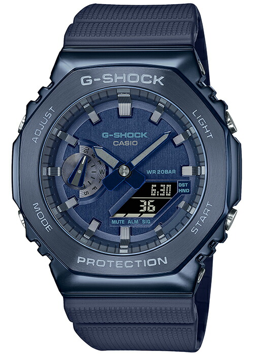 G-SHOCK ブルー メタルベゼル GM-2100N-2AJF メンズ 腕時計 電池式