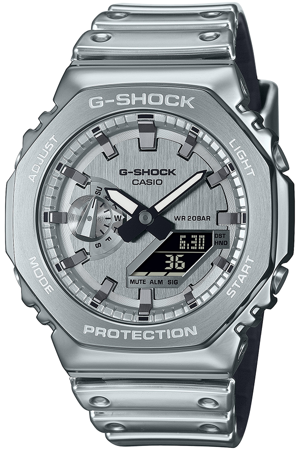 【G-SHOCK】 5611 GM-2100 シルバー 腕時計 メンズ G-SHOCK メタルカバード ファインメタリック シルバー GM-2100YM