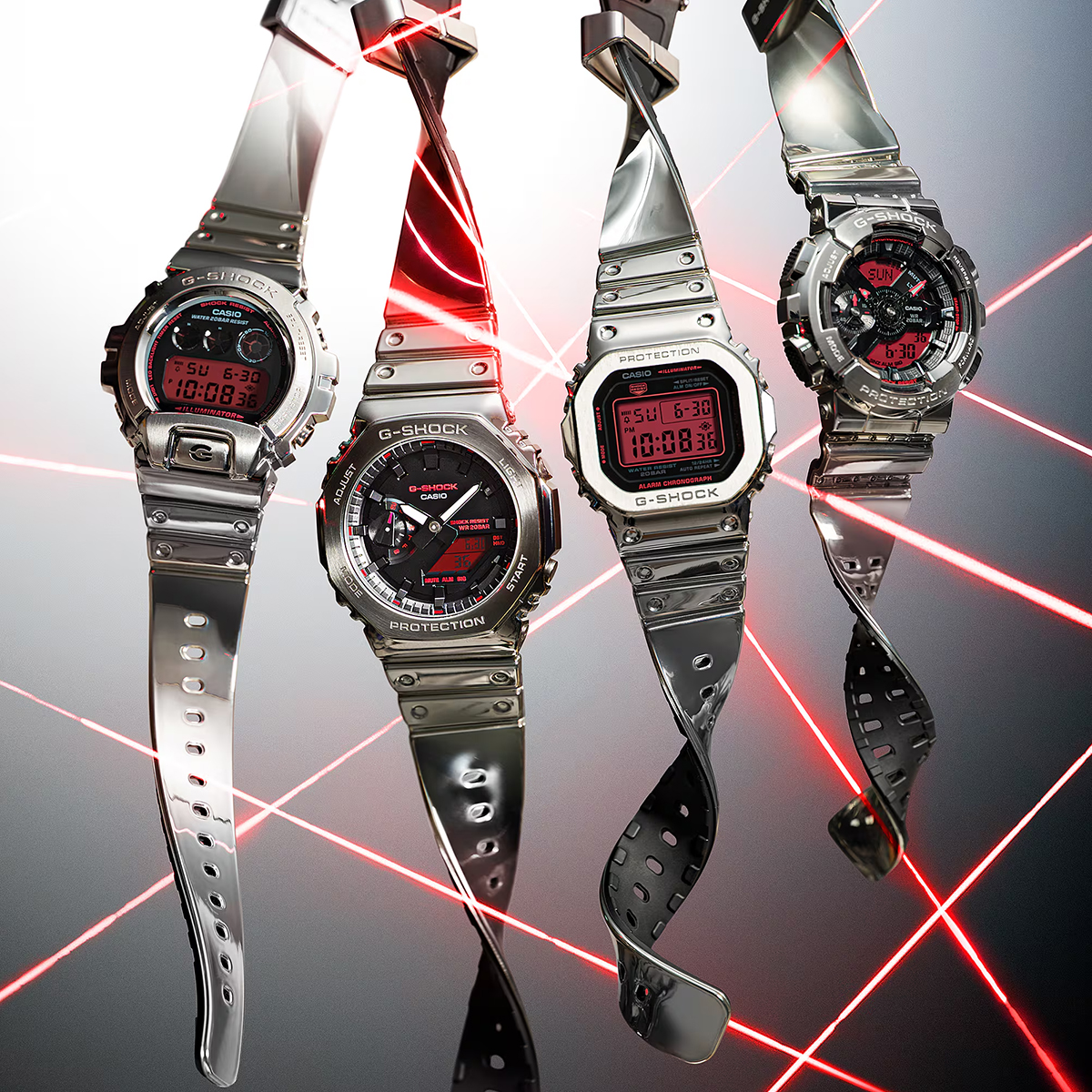 G-SHOCK 2月13日発売 メタルカバード ファインメタリック シルバー GM