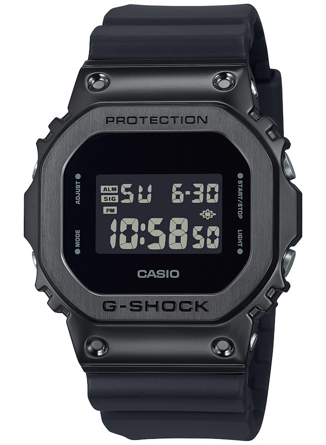 G-SHOCK メタルカバード 5600 GM-5600UB-1JF メンズ 腕時計 電池式 デジタル スクエア ブラック 反転液晶 国内正規品 カシオ｜theclockhouse｜02