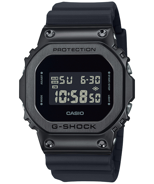 G-SHOCK 腕時計 GM-5600 スクエア CASIO G-Shock Square 'Silver Black' GM-5600-1PRD