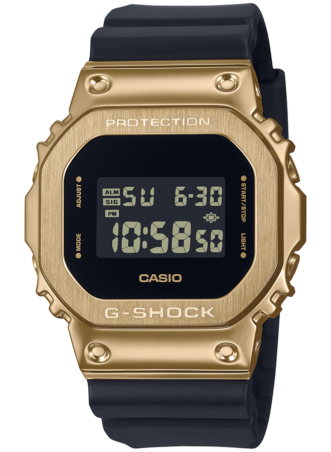 G-SHOCK メタルカバード 5600 GM-5600UG-9JF メンズ 腕時計 電池式 デジタル スクエア ゴールド 反転液晶 国内正規品 カシオ｜theclockhouse｜02