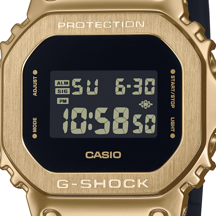 G-SHOCK メタルカバード 5600 GM-5600UG-9JF メンズ 腕時計 電池式 デジタル スクエア ゴールド 反転液晶 国内正規品 カシオ｜theclockhouse｜03