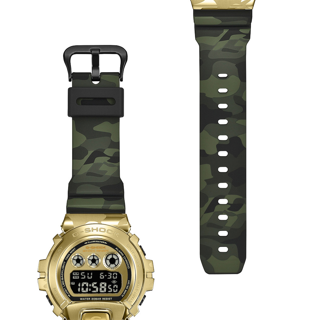 G-SHOCK 6月19日発売 メタルカバード ボールドカモ カモ & ゴールド GM