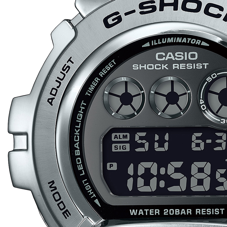 G-SHOCK メタルカバード 6900 GM-6900U-1JF メンズ 腕時計 デジタル シルバー 反転液晶 国内正規品 カシオ