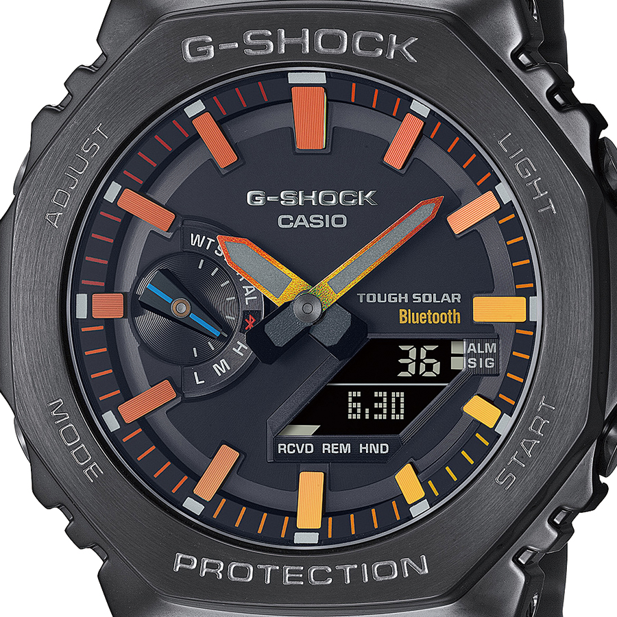 G-SHOCK FULL METAL フルメタル レインボーカラー GM-B2100BPC-1AJF メンズ 腕時計 ソーラー Bluetooth 国内正規品｜theclockhouse｜03