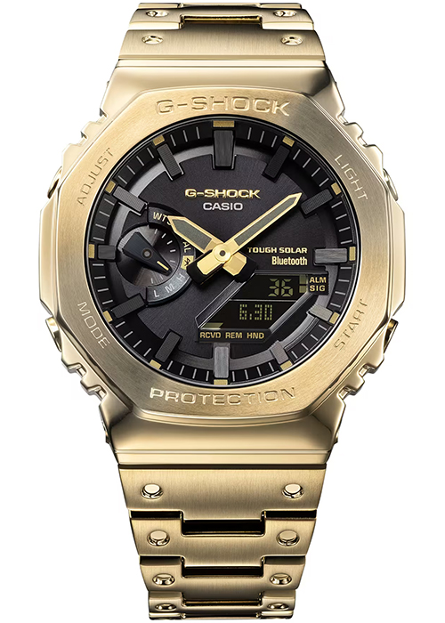G-SHOCK フルメタル 2100シリーズ オクタゴン ゴールド GM-B2100GD-9AJF メンズ 腕時計 ソーラー Bluetooth  アナデジ 反転液晶 日本製 国内正規品 カシオ 八角形