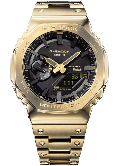 G-SHOCK フルメタル 2100シリーズ ゴールド GM-B2100GD-9AJF メンズ 腕時計 ソーラー Bluetooth 反転液晶  国内正規品 カシオ