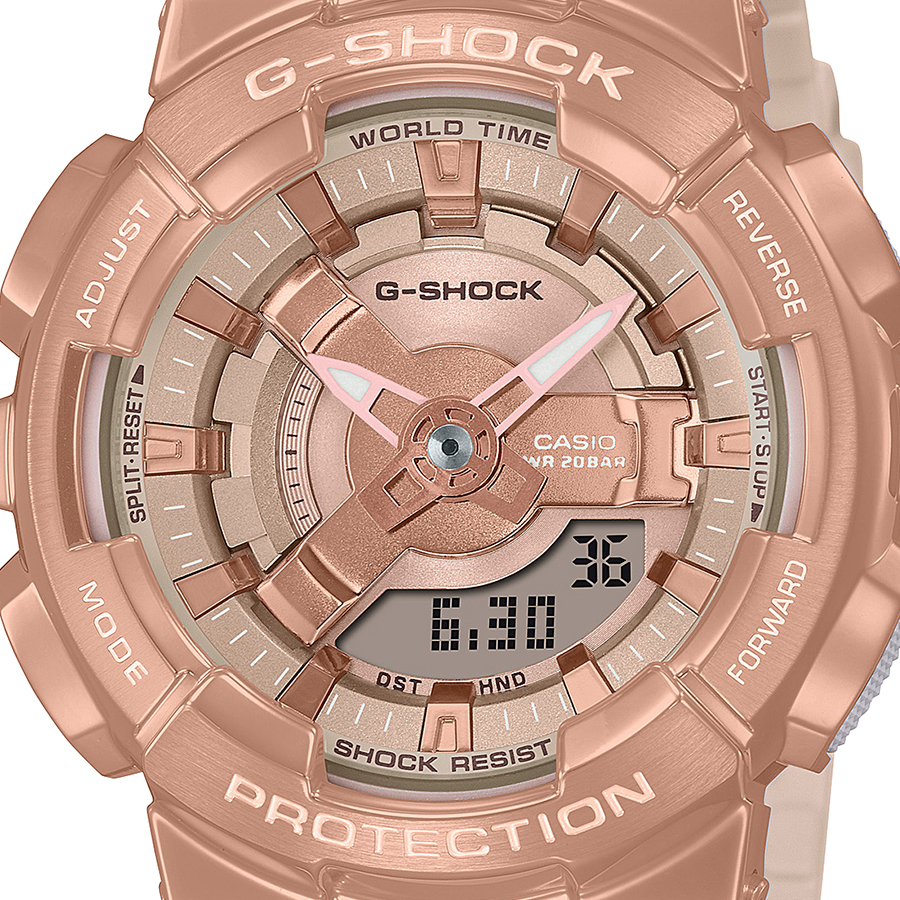 G-SHOCK ミッドサイズ メタルカバード GM-S110PG-4AJF メンズ レディース 腕時計 電池式 アナデジ オクタゴン 国内正規品 カシオ｜theclockhouse｜03