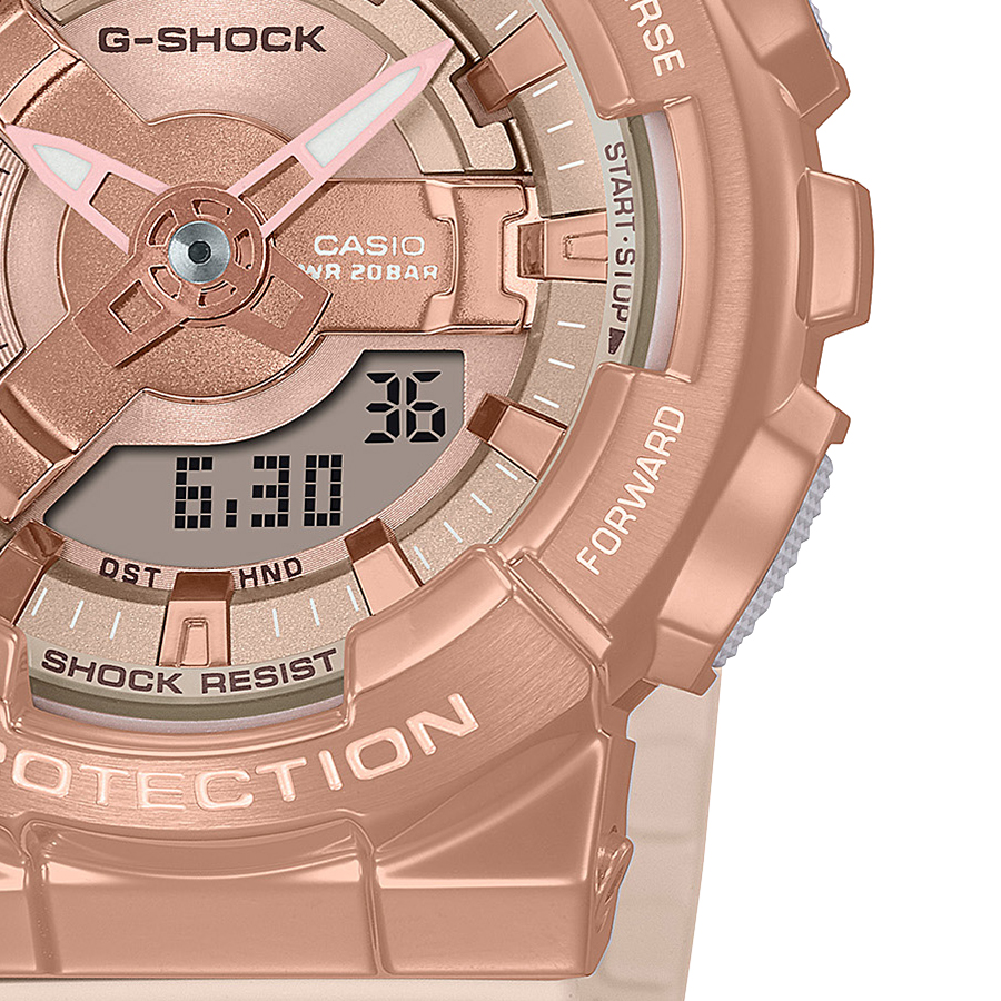 G-SHOCK ミッドサイズ メタルカバード GM-S110PG-4AJF メンズ レディース 腕時計 電池式 アナデジ オクタゴン 国内正規品 カシオ｜theclockhouse｜05