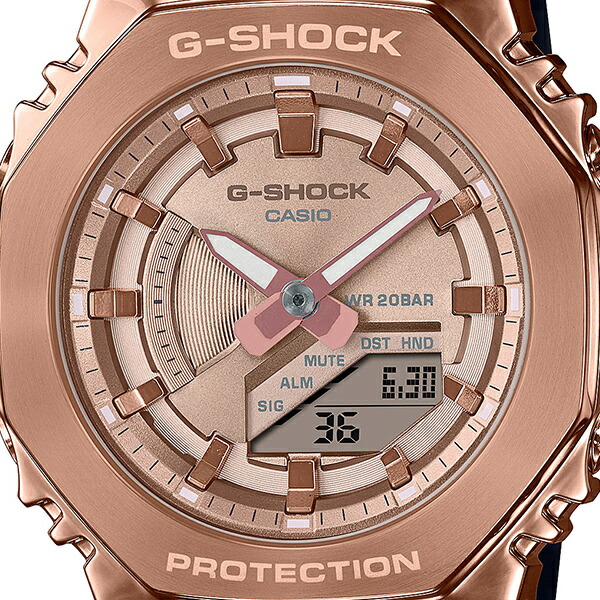 G-SHOCK ミッドサイズ ピンクゴールド メタルベゼル GM-S2100PG-1A4JF
