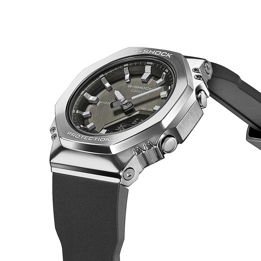 G-SHOCK ミッドサイズ メタルカバード GM-S2110-1A1JF メンズ レディース 腕時計 電池式 アナデジ オクタゴン ブラック 国内正規品 カシオの画像