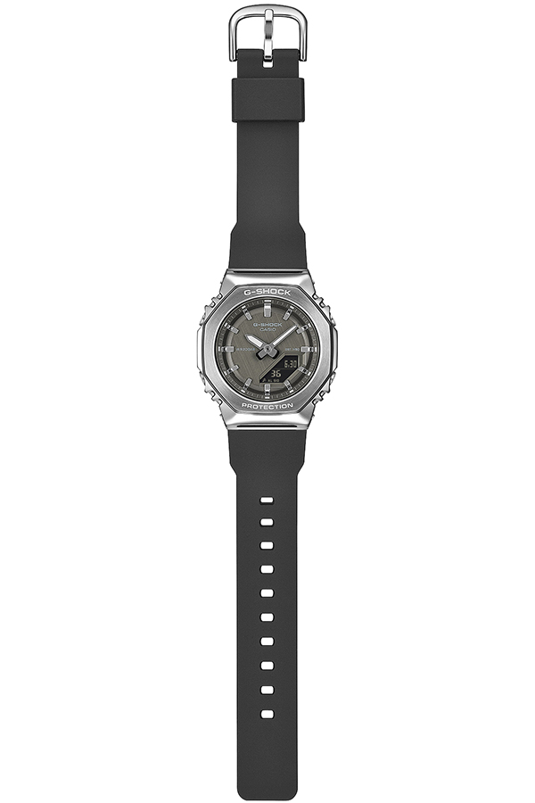 G-SHOCK ミッドサイズ メタルカバード GM-S2110-1A1JF メンズ レディース 腕時計 電池式 アナデジ オクタゴン ブラック 国内正規品 カシオの画像