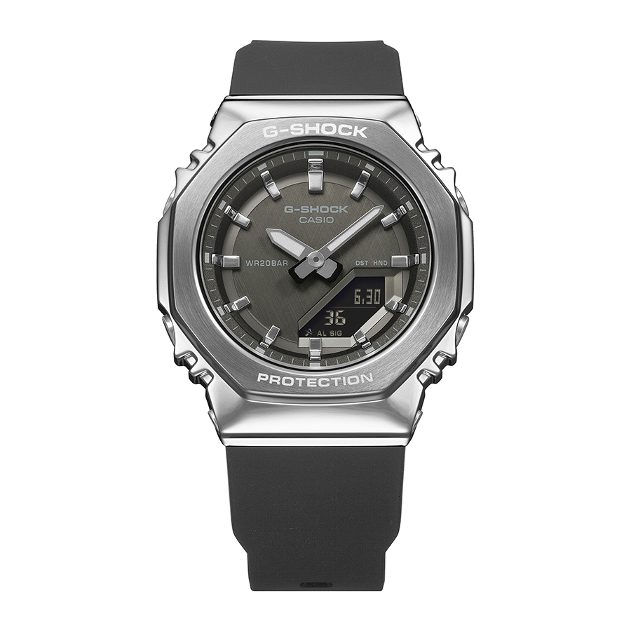 G-SHOCK ミッドサイズ メタルカバード GM-S2110-1A1JF メンズ レディース 腕時計 電池式 アナデジ オクタゴン ブラック 国内正規品 カシオの画像