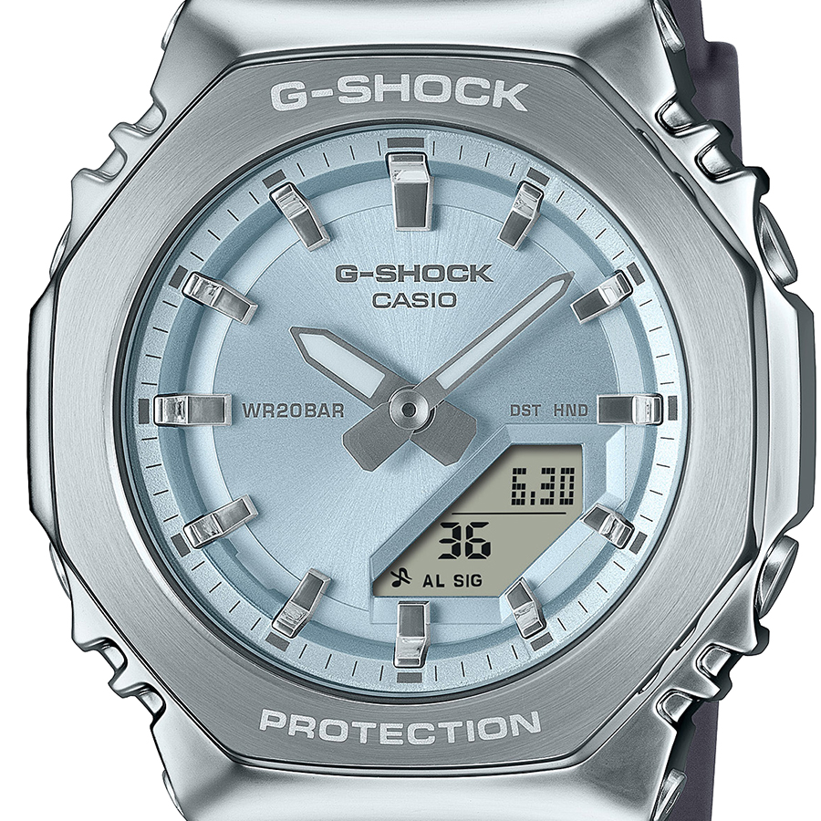G-SHOCK ミッドサイズ メタルカバード GM-S2110-2AJF メンズ レディース 腕時計 電池式 アナデジ オクタゴン ブルー 国内正規品 カシオの画像
