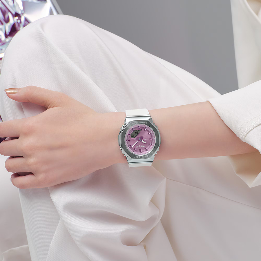 G-SHOCK ミッドサイズ メタルカバード GM-S2110-7A6JF メンズ レディース 腕時計 電池式 アナデジ オクタゴン パープルダイヤル 国内正規品の画像