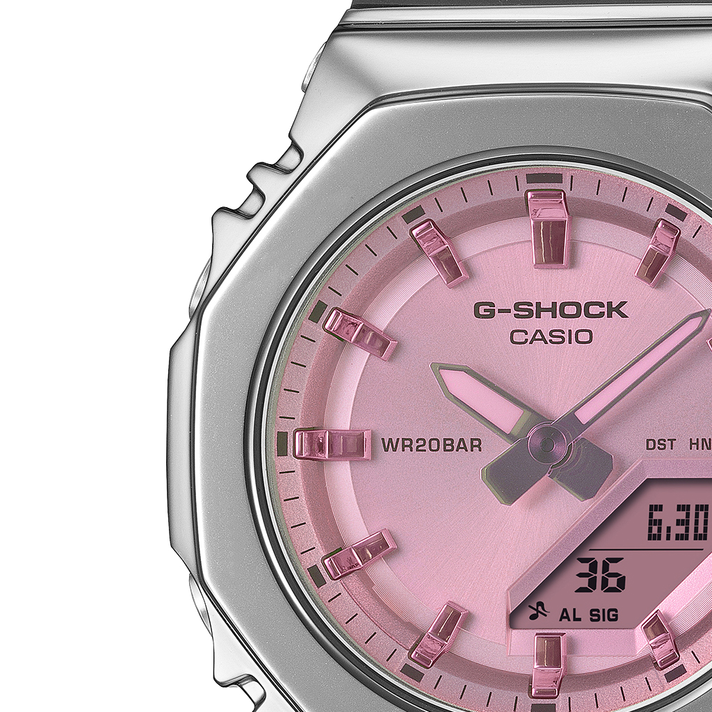 G-SHOCK ミッドサイズ メタルカバード サマーリフレクション ピンク GM