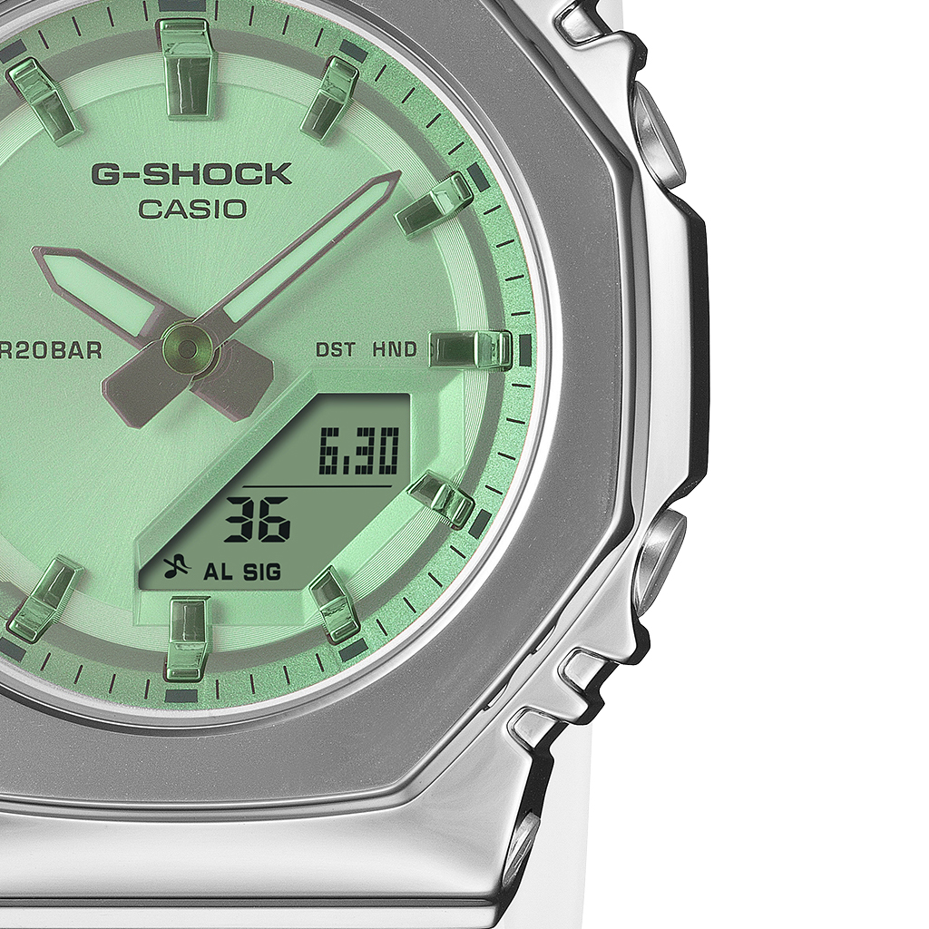 G-SHOCK ミッドサイズ メタルカバード サマーリフレクション グリーン GM-S2110SR-7AJF メンズ レディース 腕時計 電池式 国内正規品 カシオの画像