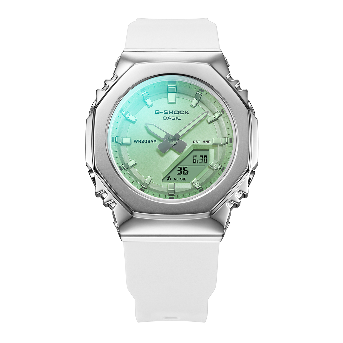 G-SHOCK ミッドサイズ メタルカバード サマーリフレクション グリーン GM-S2110SR-7AJF メンズ レディース 腕時計 電池式 国内正規品 カシオの画像