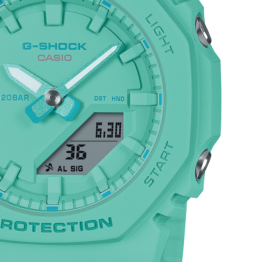 G-SHOCK コンパクト TONE-ON-TONE GMA-P2100-2AJF レディース 腕時計 電池式 アナデジ オクタゴン ターコイズブルー  樹脂バンド 国内正規品