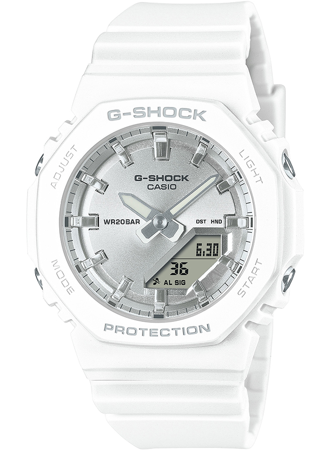 G-SHOCK コンパクトサイズ ビーチリゾート GMA-P2100VA-7AJF レディース 腕時計 電池式 アナデジ オクタゴン 樹脂バンド 国内正規品 カシオ｜theclockhouse｜02