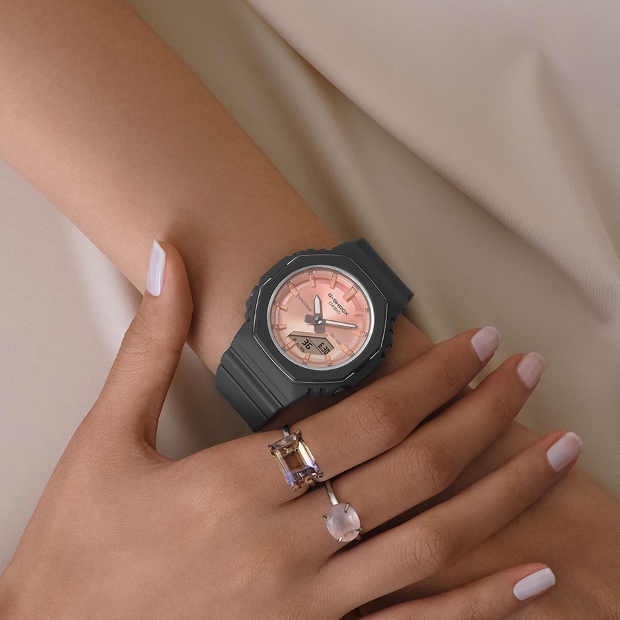 G-SHOCK プチサイズ メタリックベゼルリング ローズクォーツ GMA