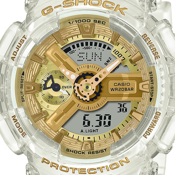 G-SHOCK ミッドサイズ スケルトン & ゴールド GMA-S110SG-7AJF メンズ レディース 腕時計 電池式 アナデジ 国内正規品 カシオ